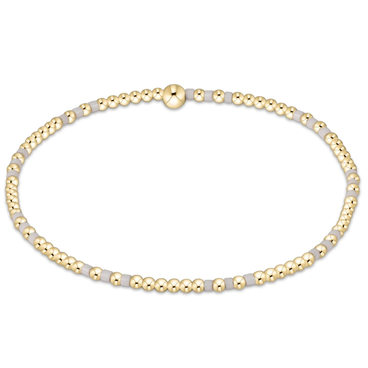 gameday hope joy pattern 2mm bead bracelet - white - Robert's-enewton-Robert's