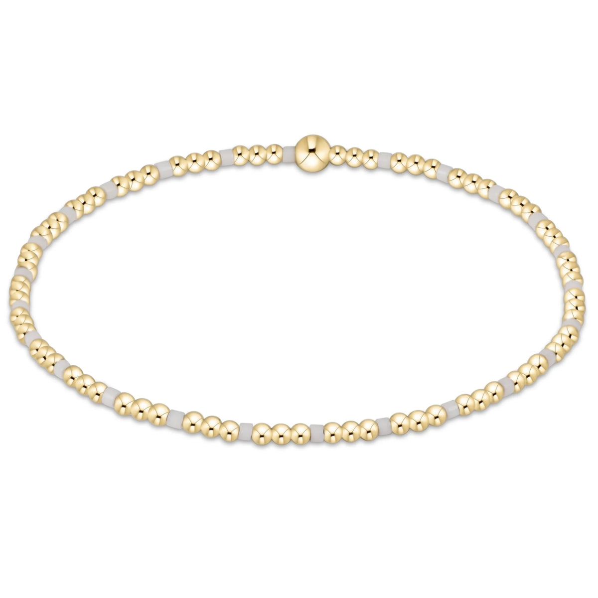 gameday hope sincerity pattern 2mm bead bracelet - white - Robert's-enewton-Robert's