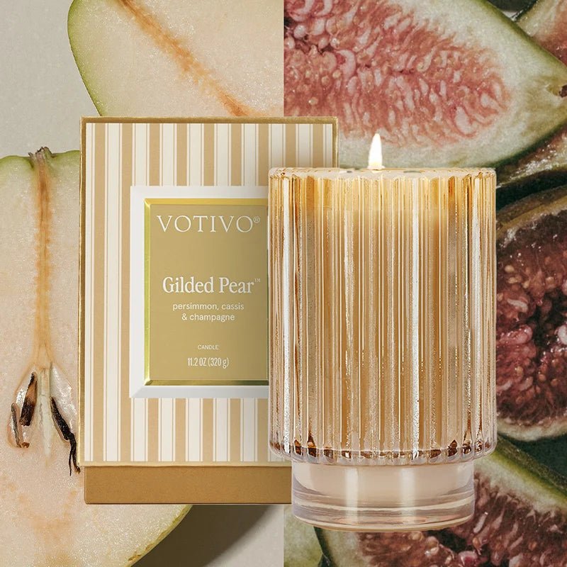 Gilded Pear Holiday Candle - Robert's-VOTIVO-Robert's