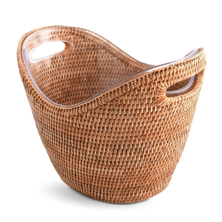 Handwoven Rattan Wicker Champagne Ice Bucket - Robert's-VAGABOND HOUSE-Robert's