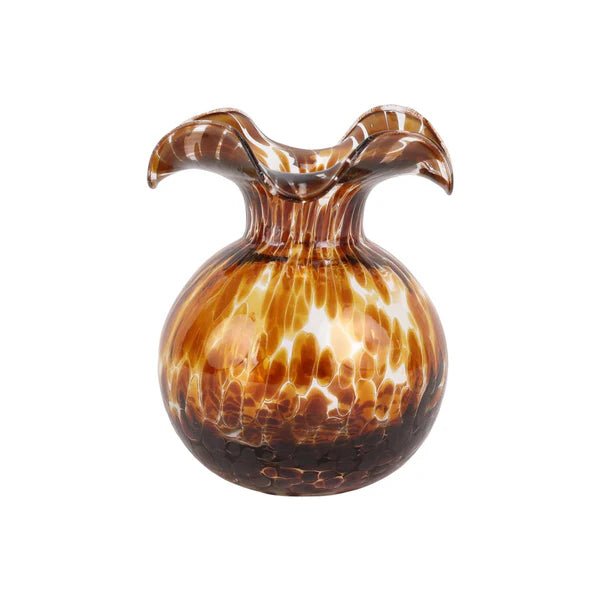 Hibiscus Glass Brown Tortoiseshell Bud Vase - Robert's-VIETRI-Robert's