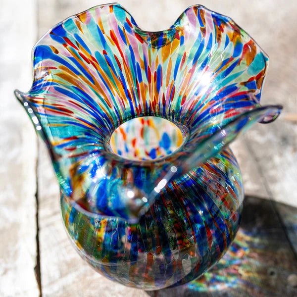 Hibiscus Glass Carnevale Bud Vase - Robert's-VIETRI-Robert's