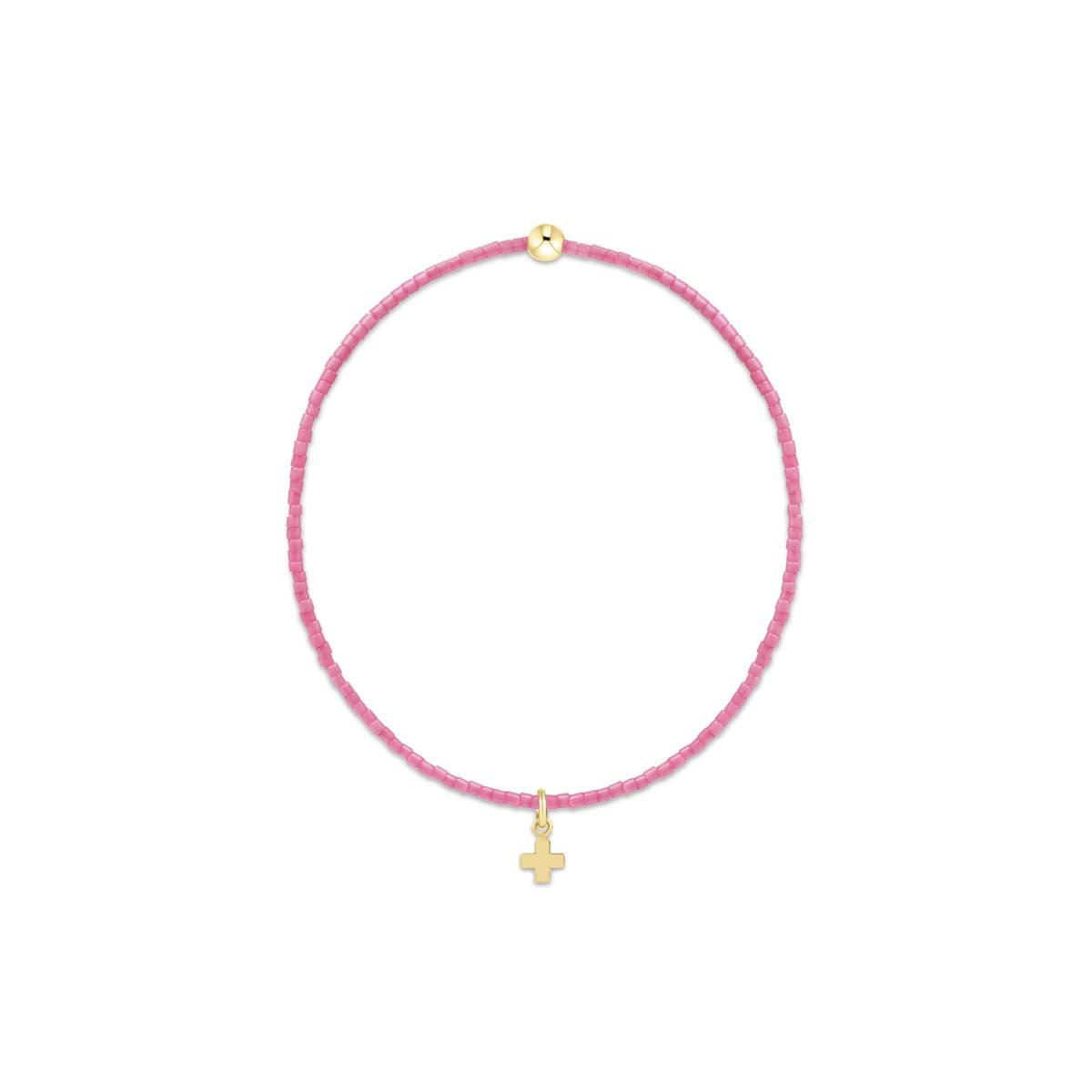 Hope Classic Bubblegum Bracelet - Signature Cross Small Gold Charm - Robert's-enewton-Robert's