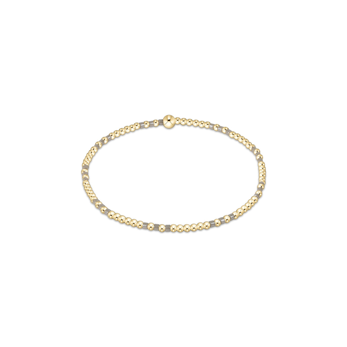 Hope Joy Pattern 2mm Bead Bracelet - Taupe With A Twist - Robert's-enewton-Robert's
