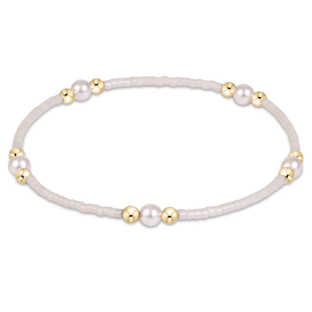 hope purpose pearl bracelet - milkshake - Robert's-enewton-Robert's
