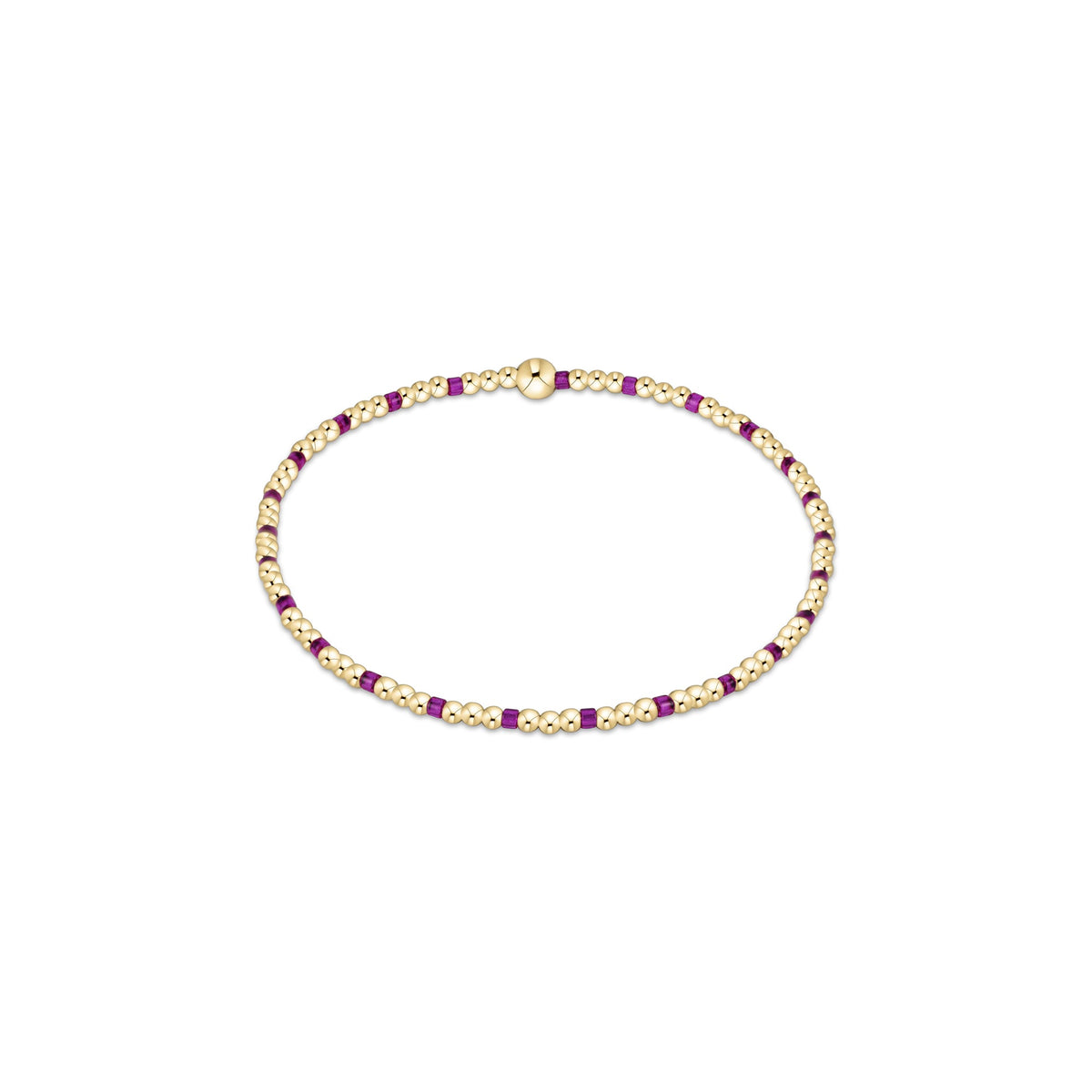 Hope Sincerity Pattern 2mm Bead Bracelet - Fuchsia - Robert's-enewton-Robert's