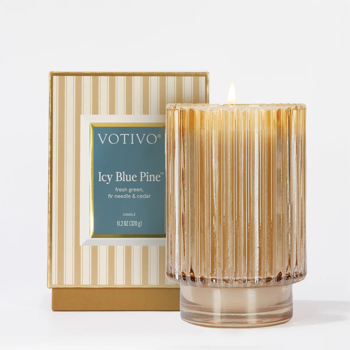 Icy Blue Pine Holiday Candle - Robert's-VOTIVO-Robert's