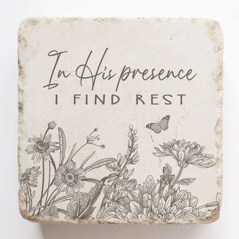 In His Presence Scripture Stone - Robert's-Twelve Stone Art-Robert's