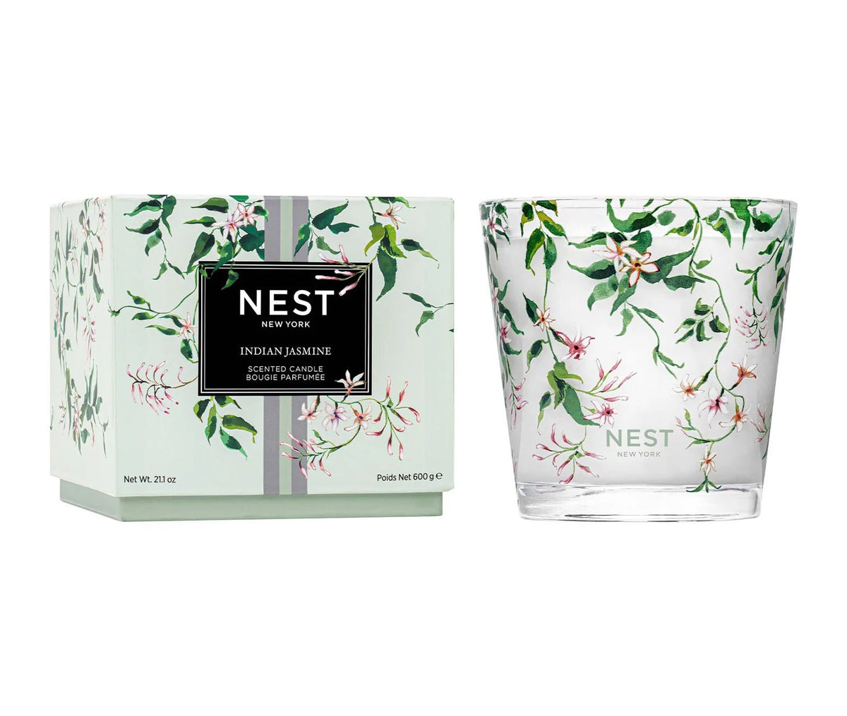 Indian Jasmine Decorative 3-Wick Candle - Robert's-NEST New York-Robert's