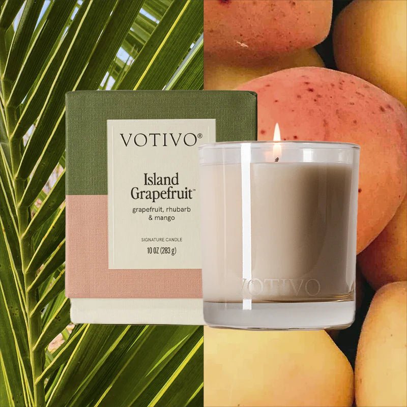 Island Grapefruit 10 oz. Signature Candle - Robert's-VOTIVO-Robert's
