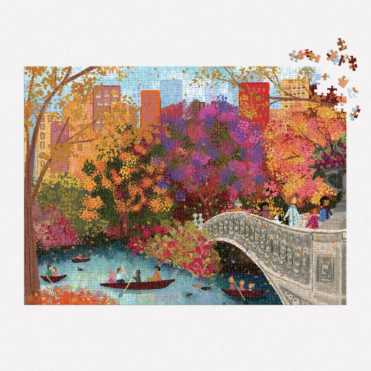 Joy Laforme Autumn on Bow Bridge 1000 Piece Puzzle - Robert's-Chronicle Books-Robert's