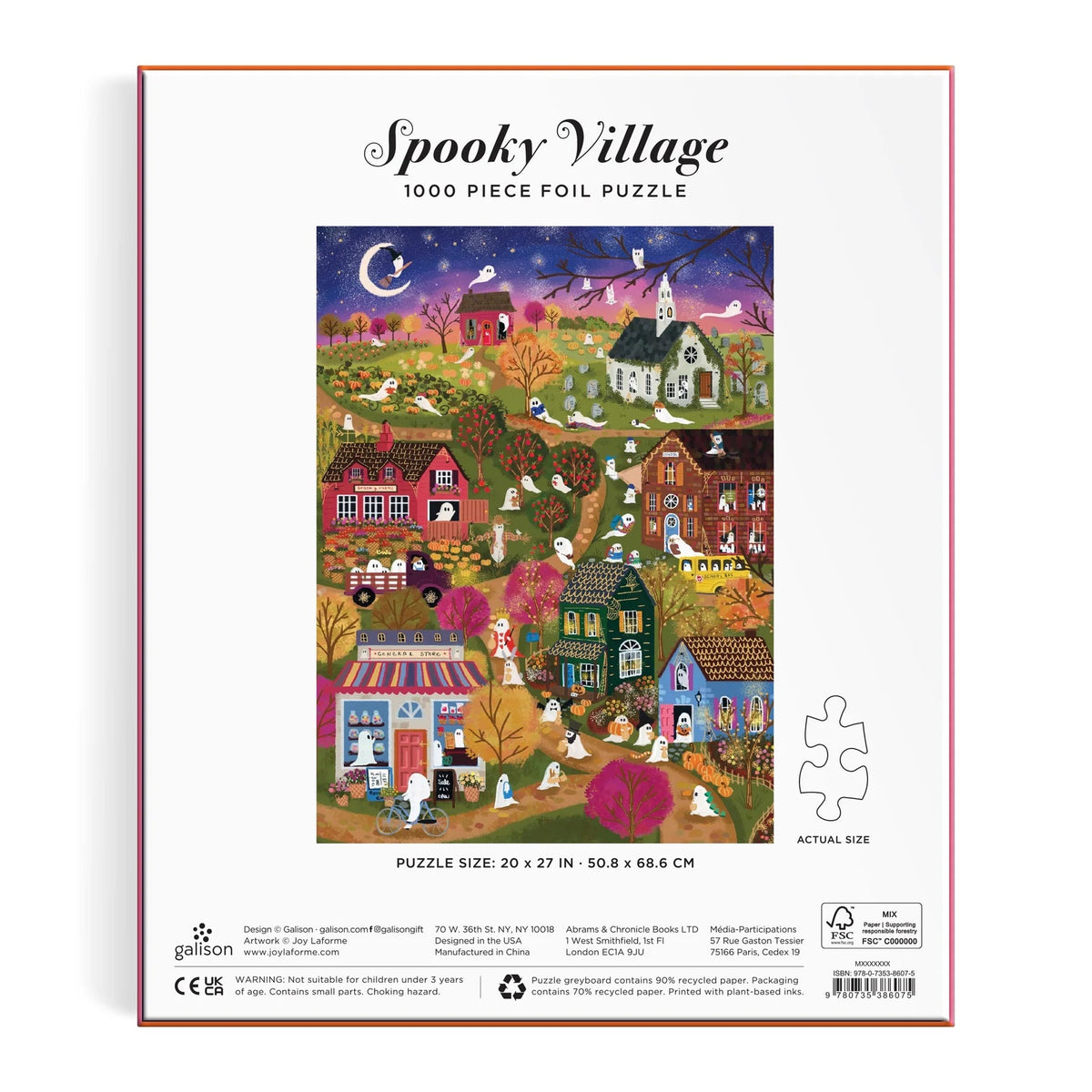 Joy Laforme Spooky Village 1000 Piece Foil Puzzle - Robert's-Chronicle Books-Robert's
