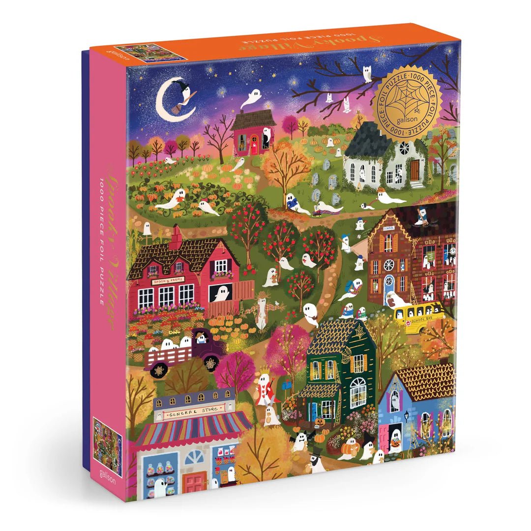 Joy Laforme Spooky Village 1000 Piece Foil Puzzle - Robert's-Chronicle Books-Robert's