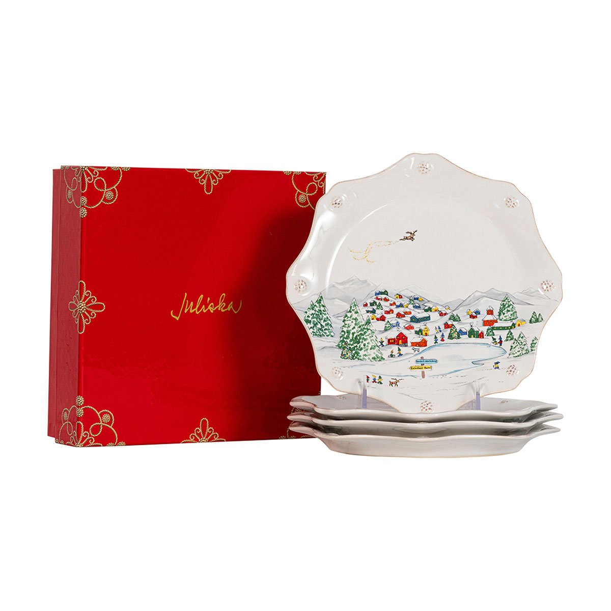 Juliska Berry and Thread North Pole Dessert Plate Set