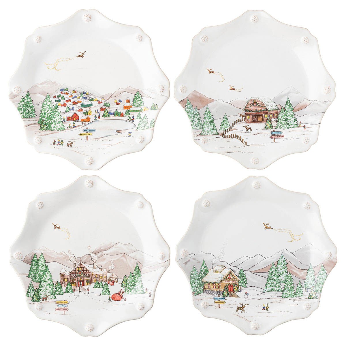 Juliska Berry and Thread North Pole Dessert Plate Set - Robert's-Juliska-Robert's