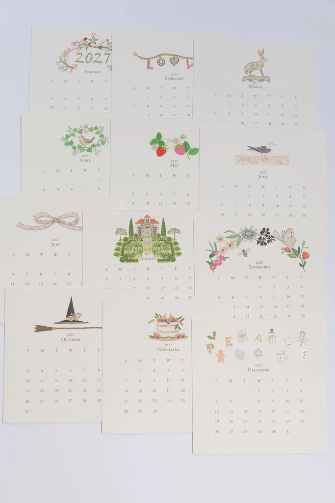 Karen Adams 2027 Classic Desk Calendar Refill - Robert's-KAREN ADAMS DESIGN-Robert's