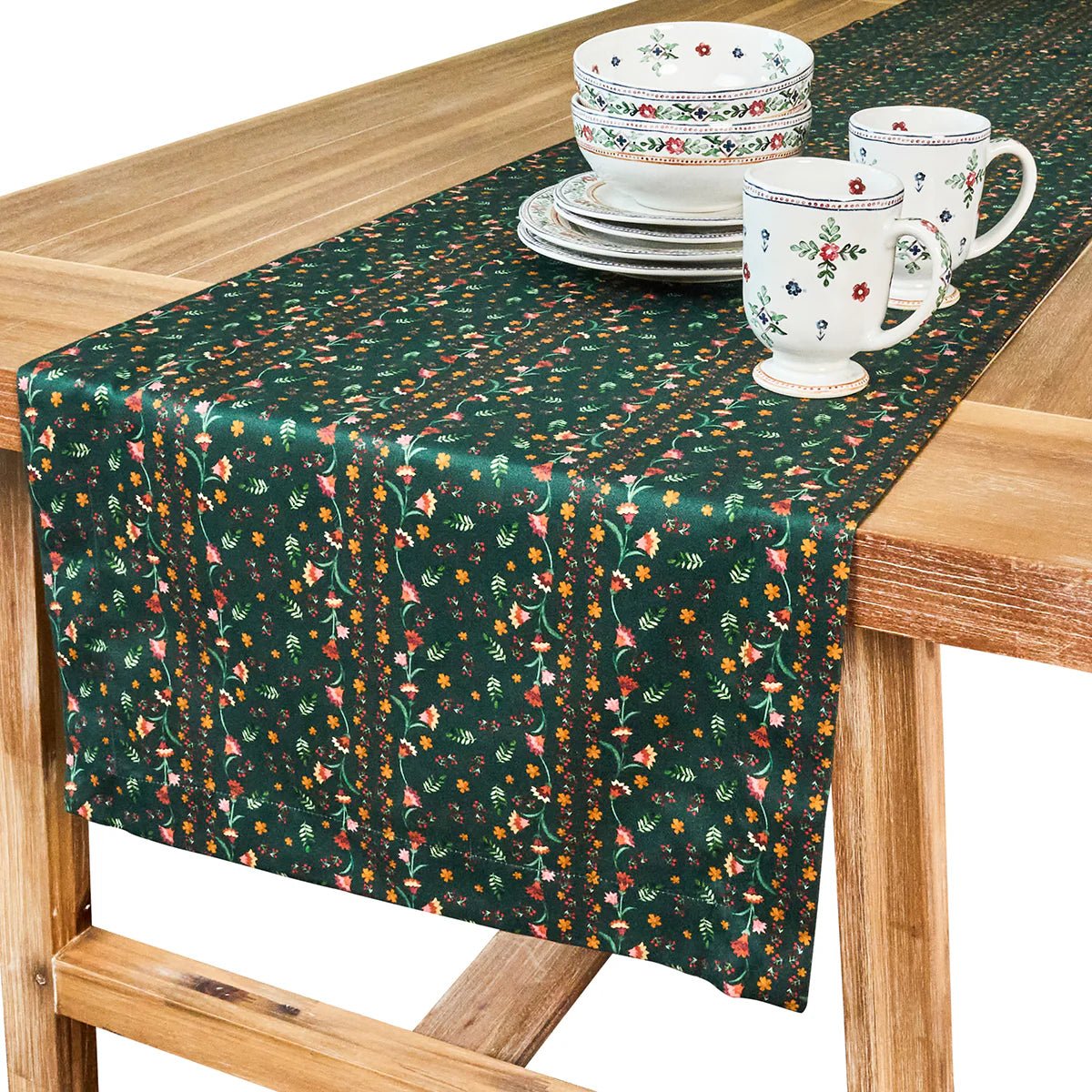 Klara 18" x 90" Table Runner - Evergreen - Robert's-Juliska-Robert's