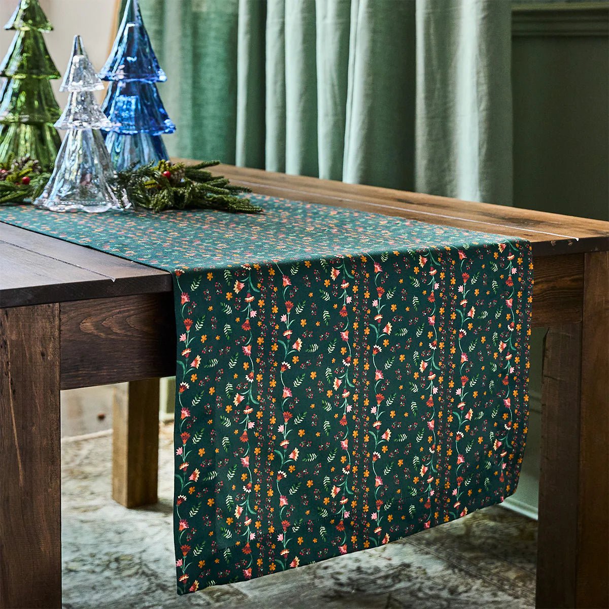 Klara 18" x 90" Table Runner - Evergreen - Robert's-Juliska-Robert's