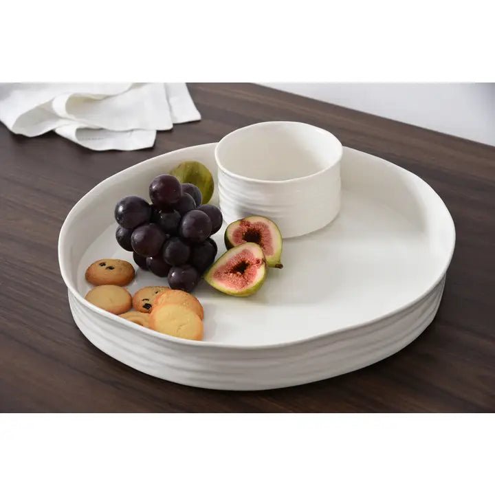 Le Blanc Round Platter - Robert's-PAMPA BAY-Robert's