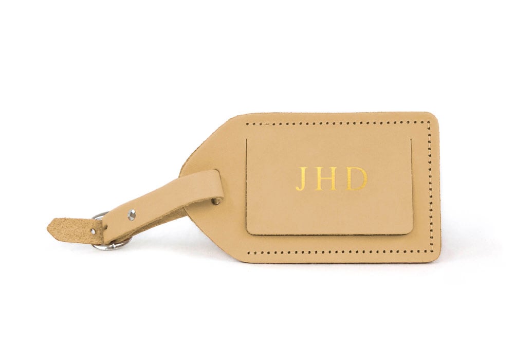 Leather Luggage Tag - Robert's-Jon Hart Design-Robert's