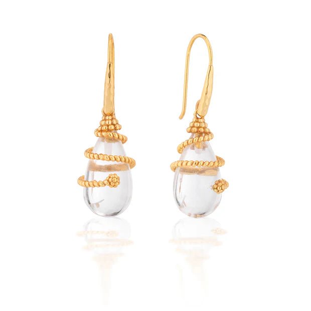 Lily Drop Earrings - Clear Quartz - Robert's-Capucine De Wulf-Robert's
