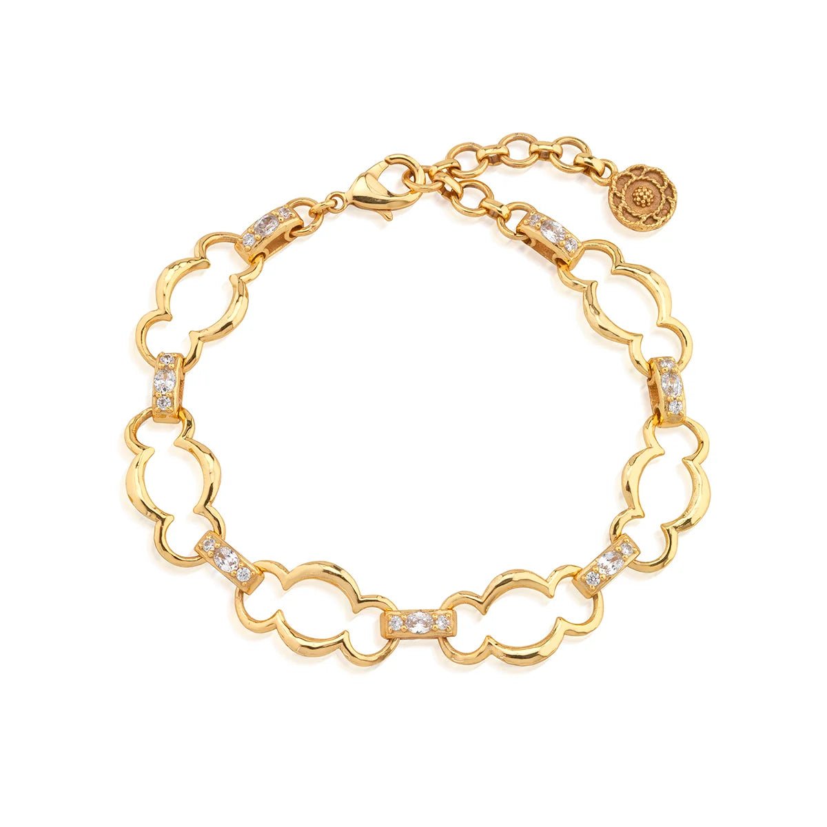 Maharani Grande Chain Bracelet, 7.5"+2" - Clear Cubic Zirconia - Robert's-Capucine De Wulf-Robert's