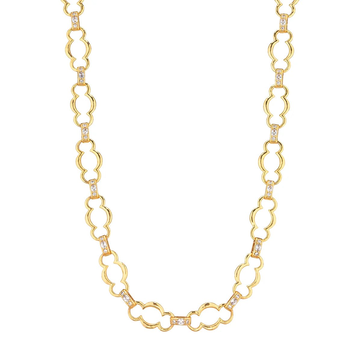 Maharani Grande Chain Necklace, 17"+2" - Clear Cubic Zirconia - Robert's-Capucine De Wulf-Robert's