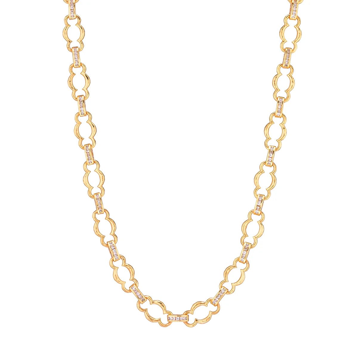 Maharani Petite Chain Necklace, 16"+2" - Clear Cubic Zirconia - Robert's-Capucine De Wulf-Robert's