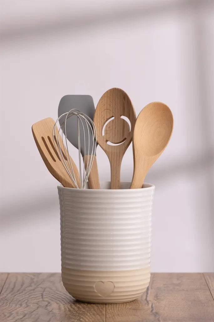 Rustic Charm Utensil Jar