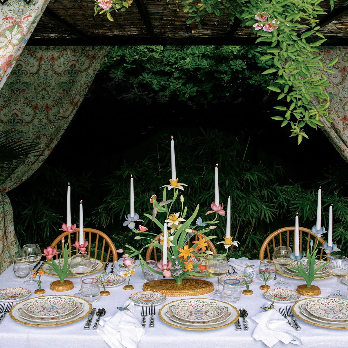 Meadow Walk 25" Bouquet Centerpiece Candelabra - Multi - Robert's-Juliska-Robert's