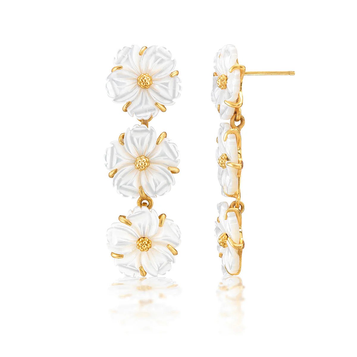 Mermaid Garden Petite Linear Earrings - MOP - Robert's-Capucine De Wulf-Robert's
