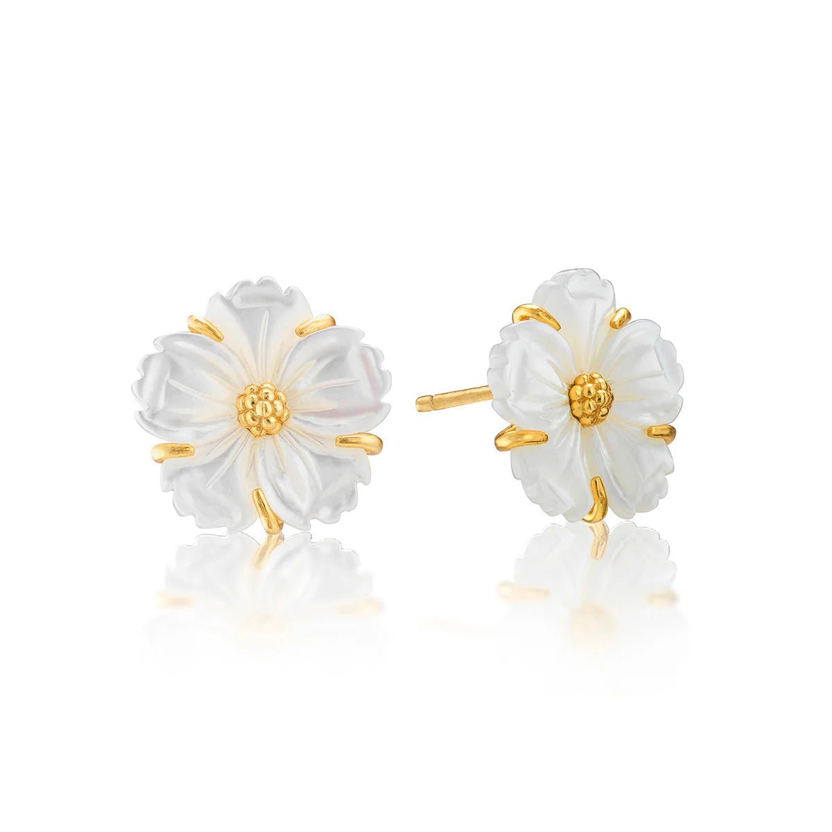 Mermaid Garden Petite Stud Earrings - MOP - Robert's-Capucine De Wulf-Robert's