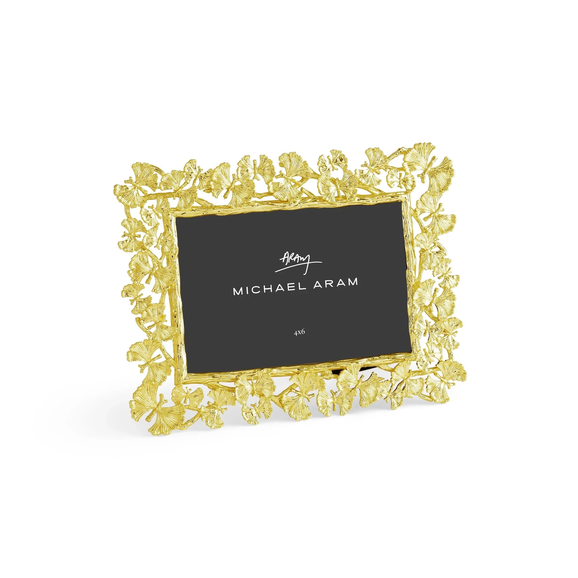Butterfly Ginkgo Gold Sculpted Frame 4x6