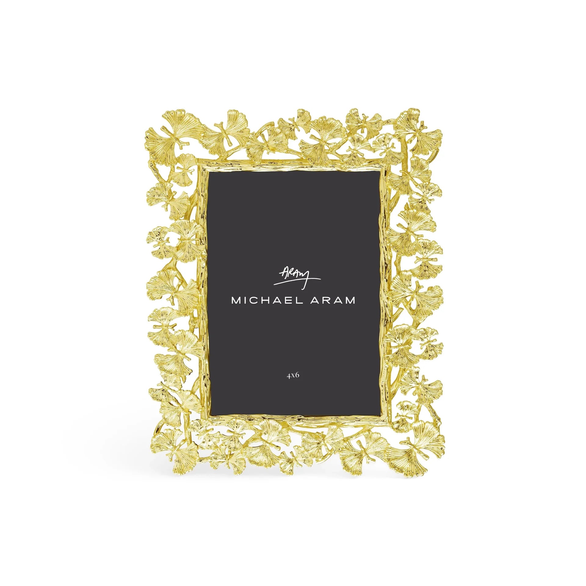 Butterfly Ginkgo Gold Sculpted Frame 4x6