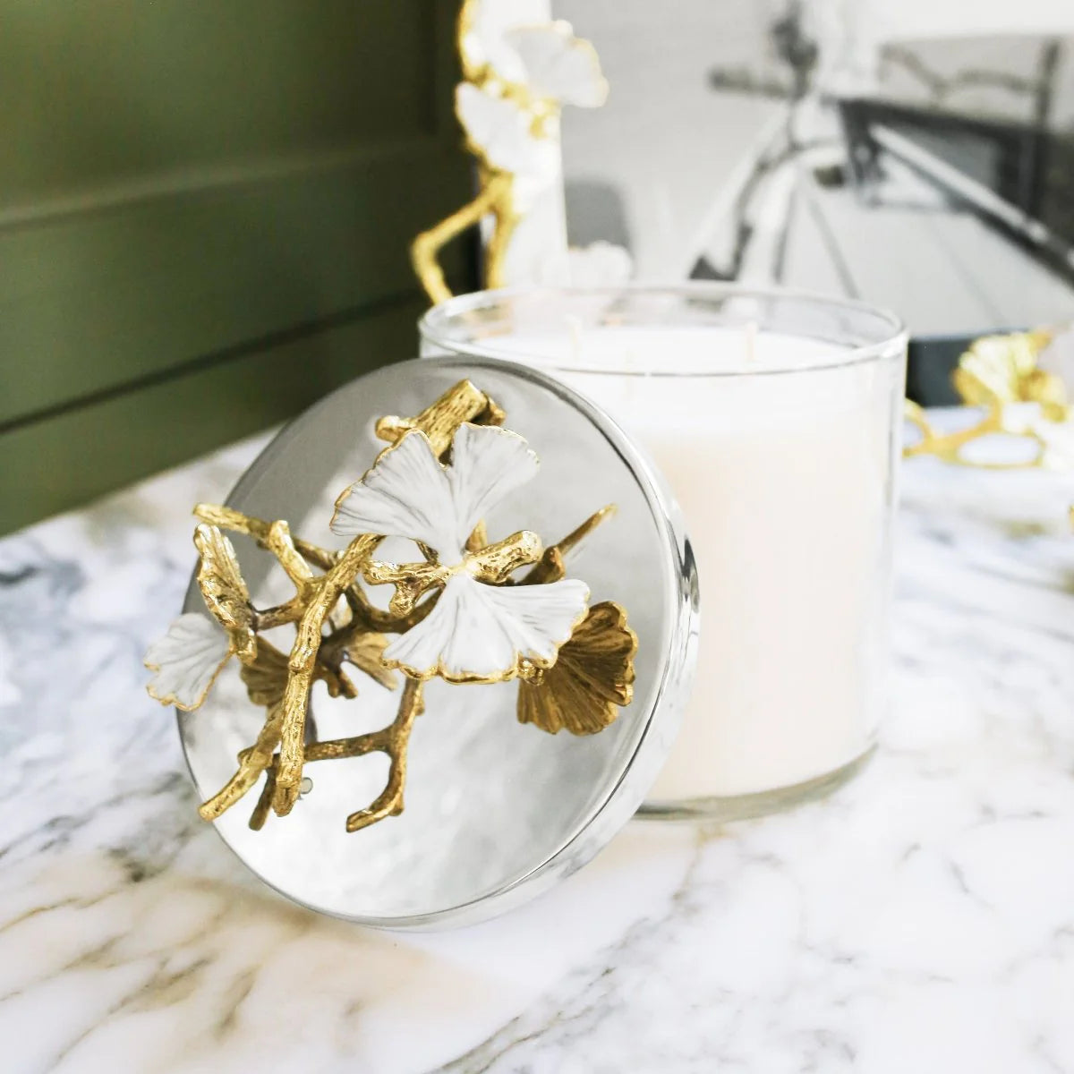 Butterfly Gold Candle