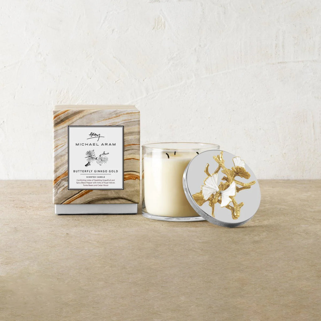 Butterfly Gold Candle