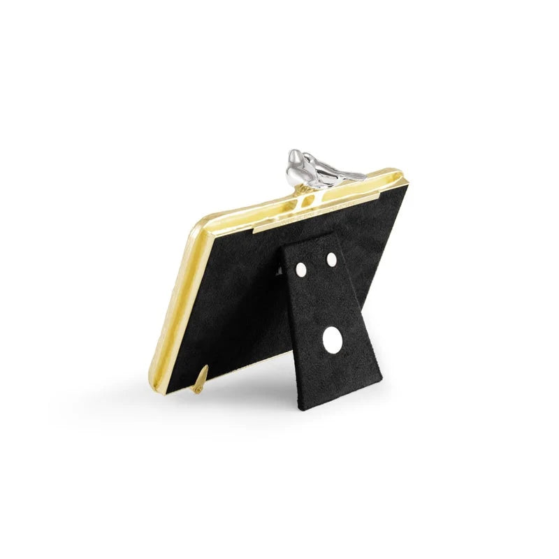 Lovebirds Silver & Gold 4 x 6 Frame