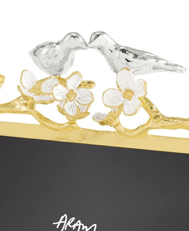 Lovebirds Silver & Gold 5 x 7 Frame