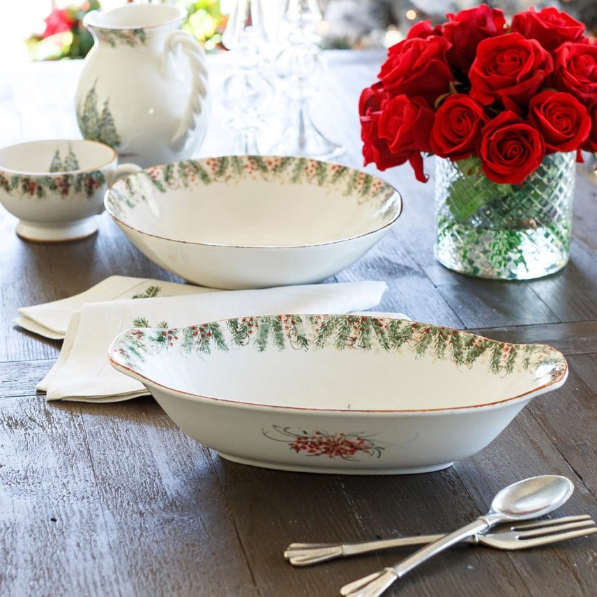 Natale Oval Serving Bowl - Robert's-Arte Italica-Robert's