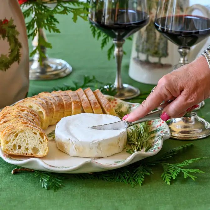 Natale Signed Ruffled Cake Plate - Robert's-Arte Italica-Robert's