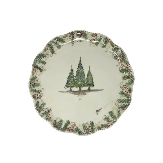 Natale Signed Ruffled Cake Plate - Robert's-Arte Italica-Robert's