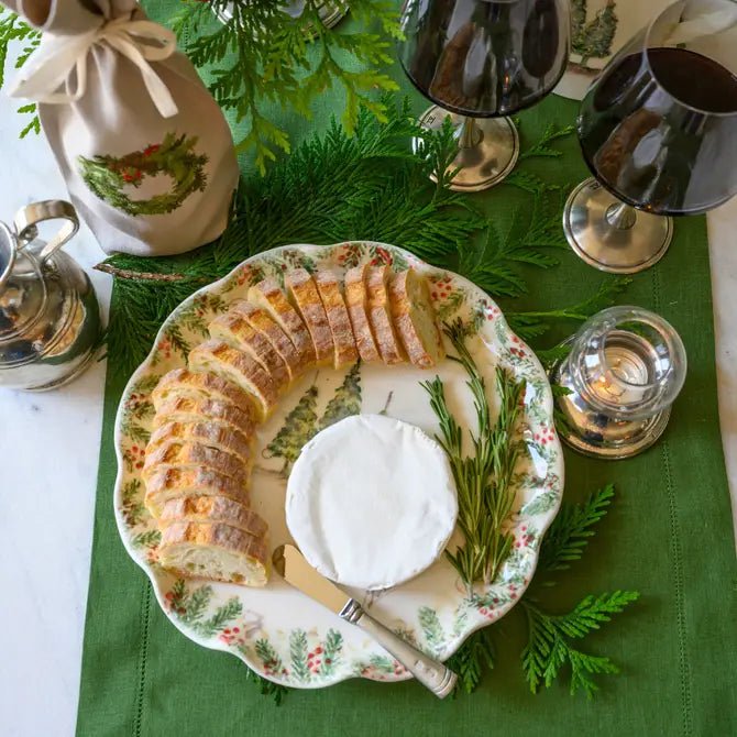 Natale Signed Ruffled Cake Plate - Robert's-Arte Italica-Robert's