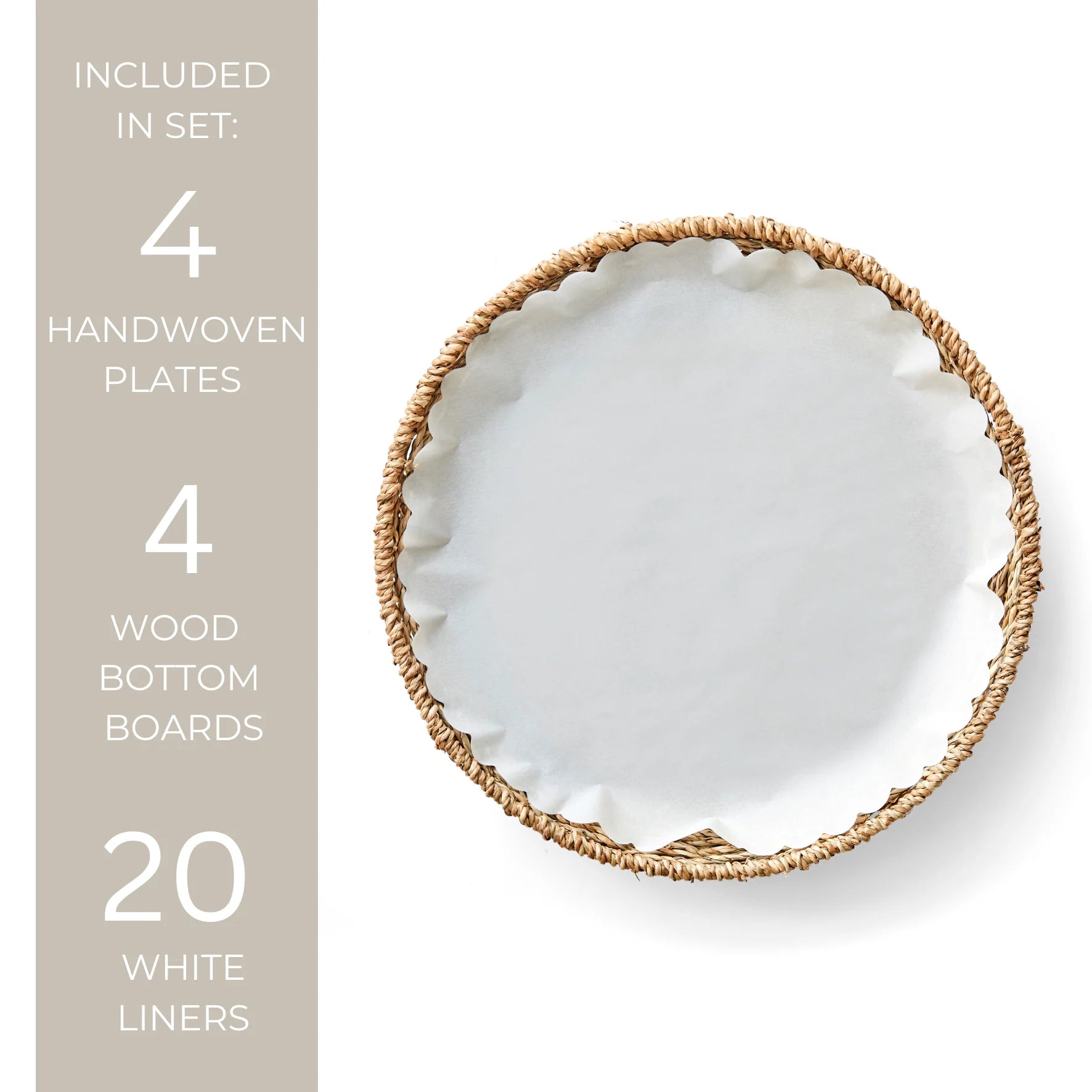 Woven Seagrass Plates Set