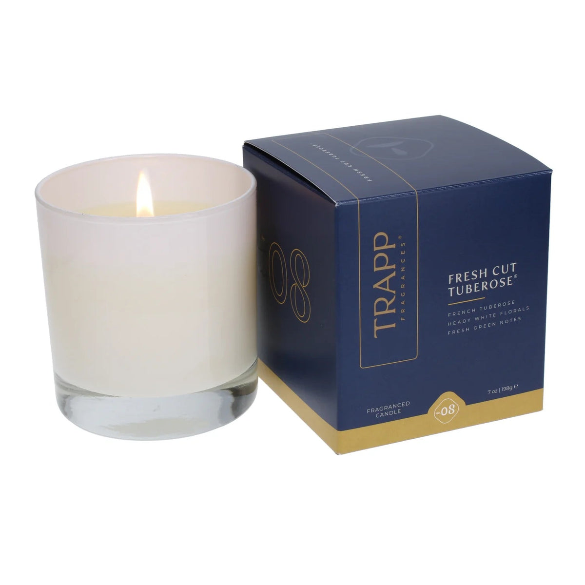 No. 08 Fresh Cut Tuberose® 7 oz. Candle in Signature Box - Robert's-Trapp-Robert's