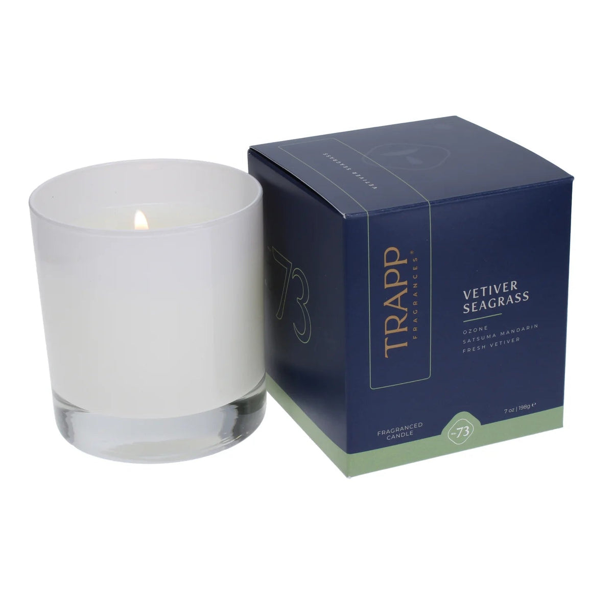 No. 73 Vetiver Seagrass 7 oz. Candle in Signature Box - Robert's-Trapp-Robert's