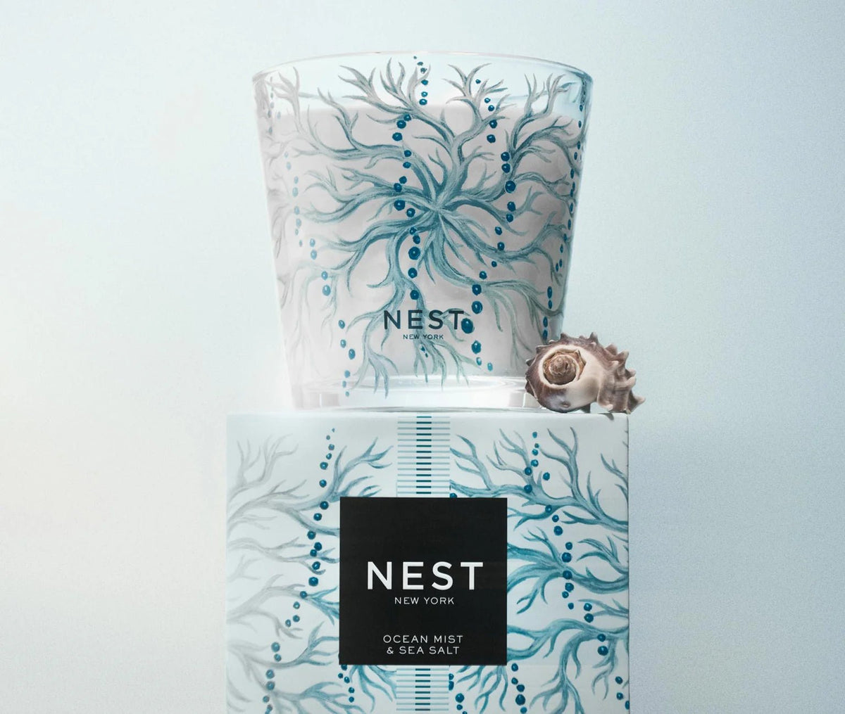 Ocean Mist & Sea Salt Decorative 3-Wick Candle - Robert's-NEST New York-Robert's