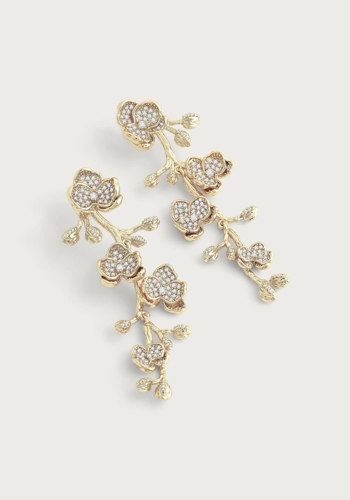 Orchid White Pavé Dangle Earrings - Robert's-Anabel Aram-Robert's