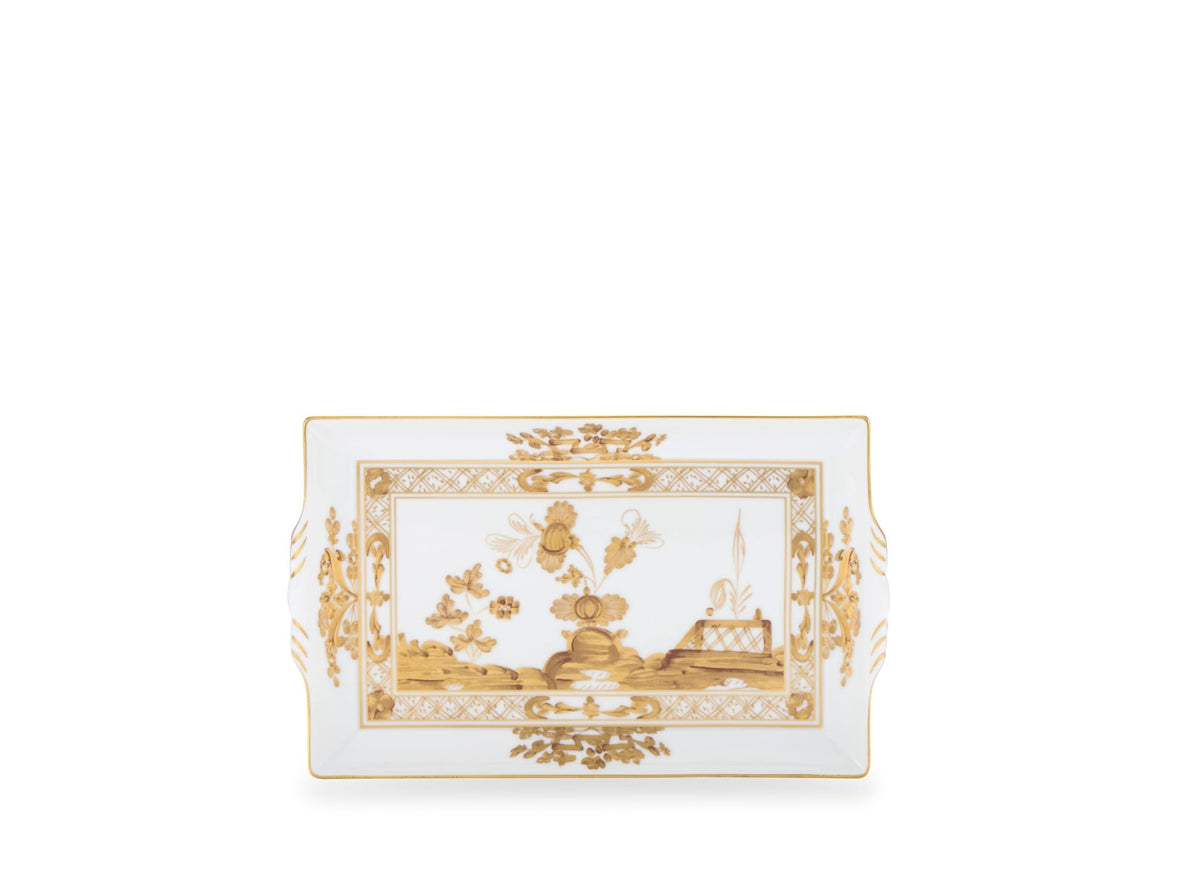 Oriente Italiano Tesori Aurum Rectangular Tray - Robert's-Ginori 1735-Robert's