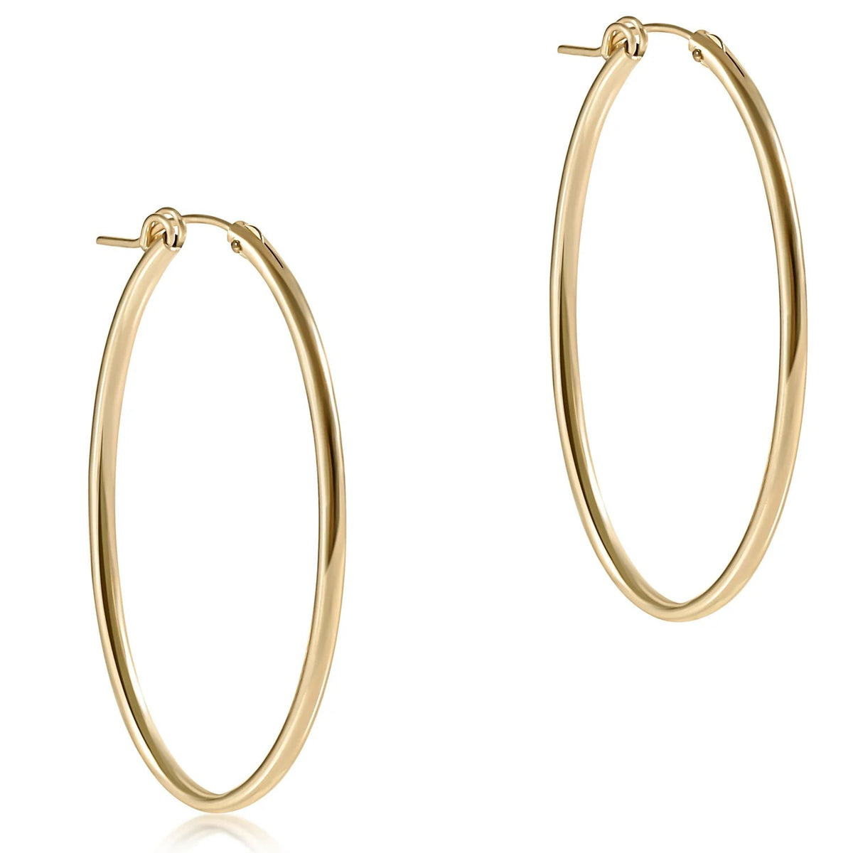 oval gold 2" hoop - smooth - Robert's-enewton-Robert's