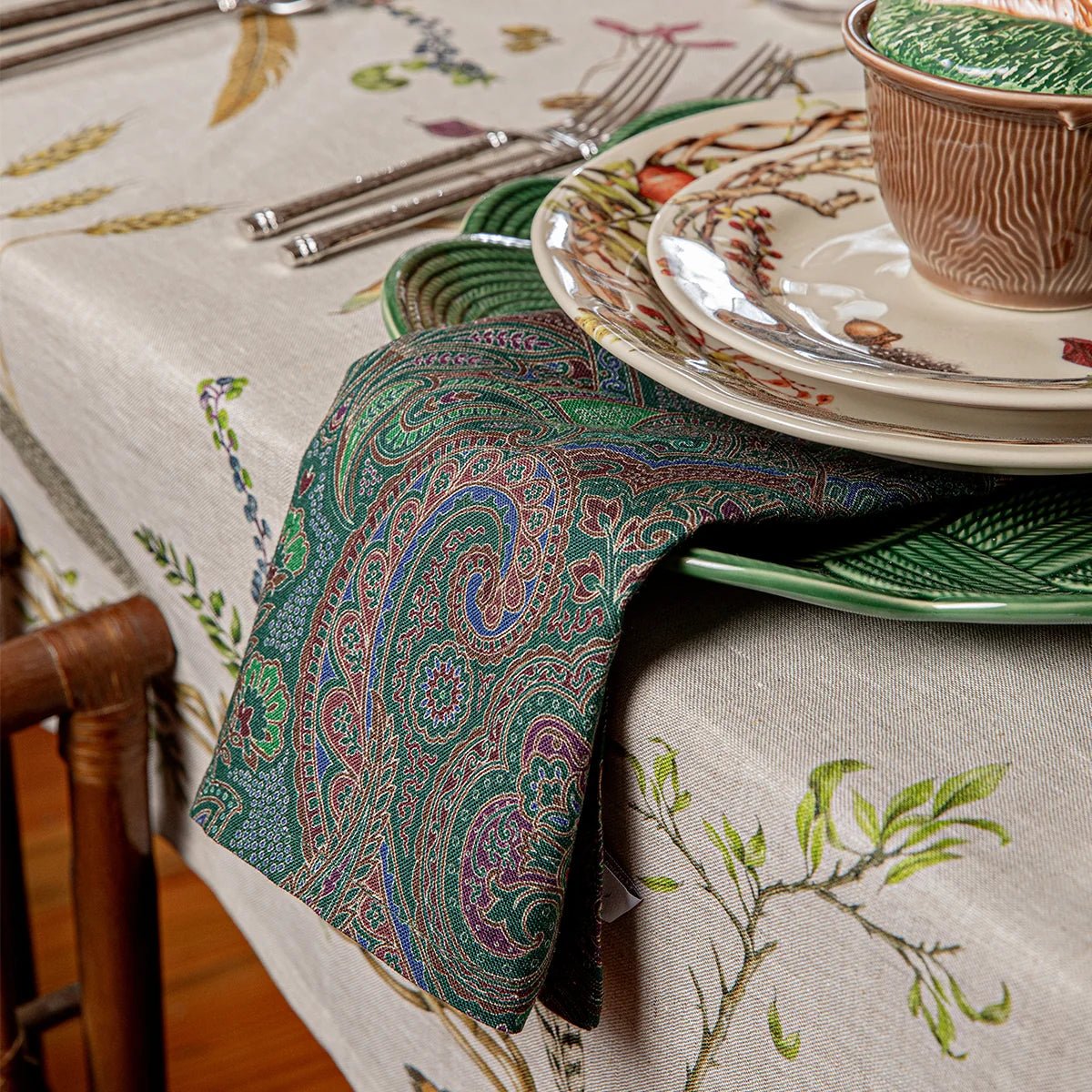 Paisley Napkin Set/4 - Evergreen - Robert's-Juliska-Robert's
